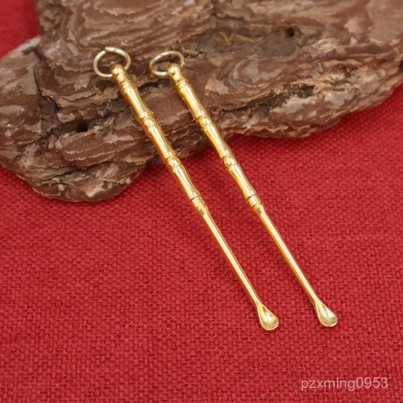 竹節耳勺使用與材質示意