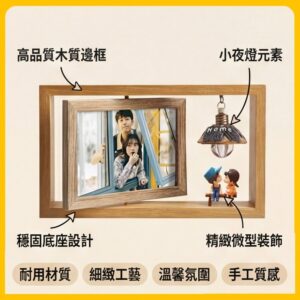 六吋旋轉相框教學：雙面相框怎麼換照片、擺台怎麼擺才好看