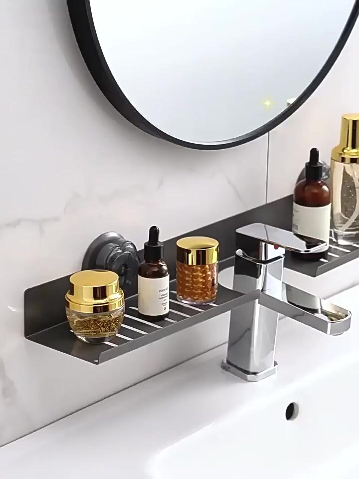 浴室檯面雜亂與鏡前收納改善