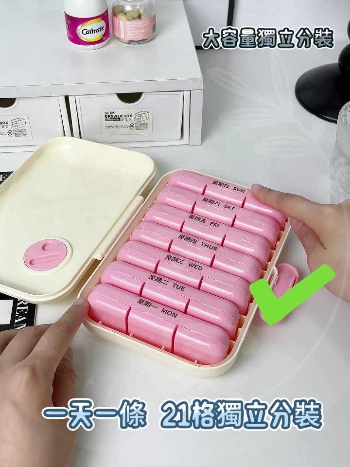 藥盒受潮與找不到藥的生活情境示意