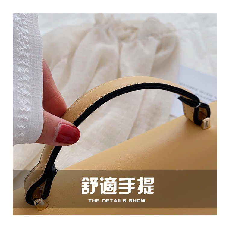 撞色寬肩帶小方包細節與搭配