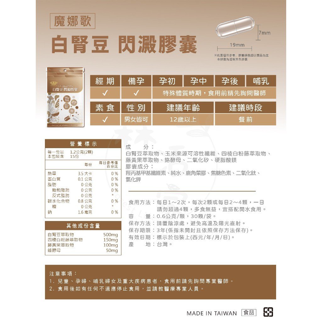 膠囊包裝與成分標示
