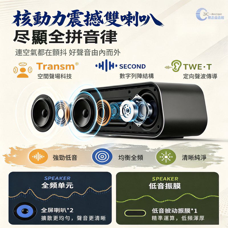 重低音與一般藍牙喇叭的差異比較