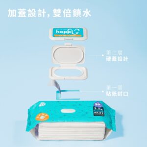 濕紙巾越用越乾、擦不乾淨怎麼辦？用 Hoppi 加蓋款純水濕紙巾的解法整理