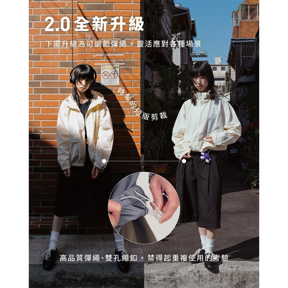 連帽外套遮擋日照與風感